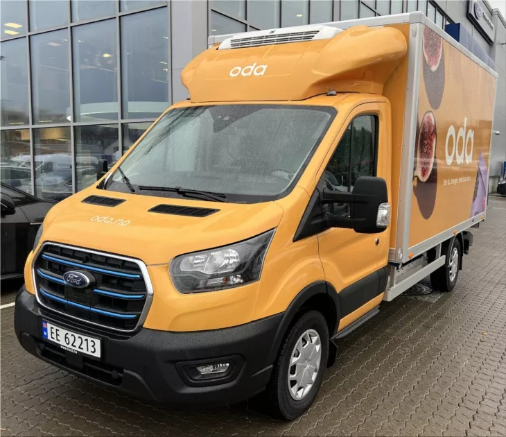 The first Ford E-Transit refrigerated truck