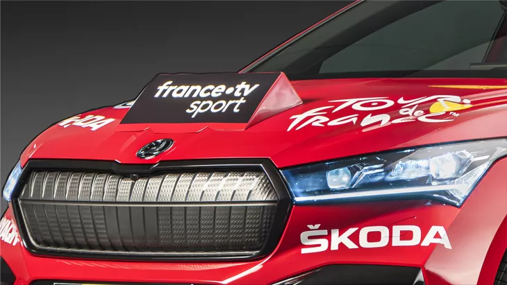 Skoda Auto is the official vehicle partner of the Tour de France