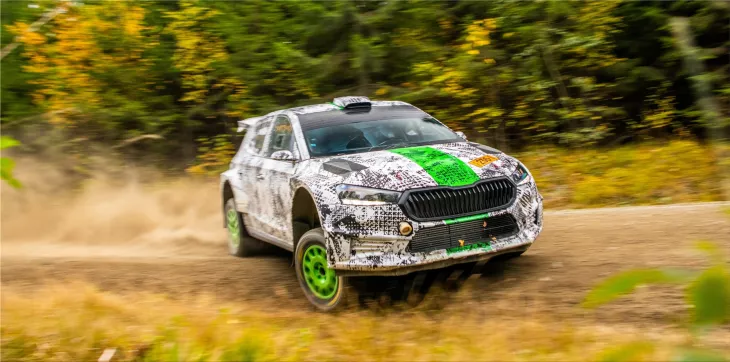 The new Skoda Fabia Rally2 is getting ready for competitions